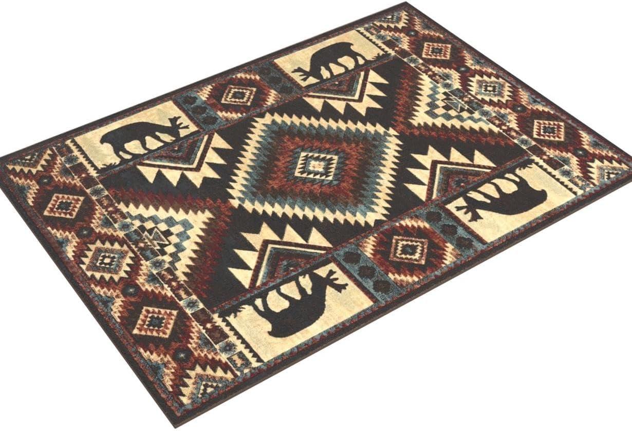 Home Dynamix Buffalo Southwest Lodge Moose Area Rug