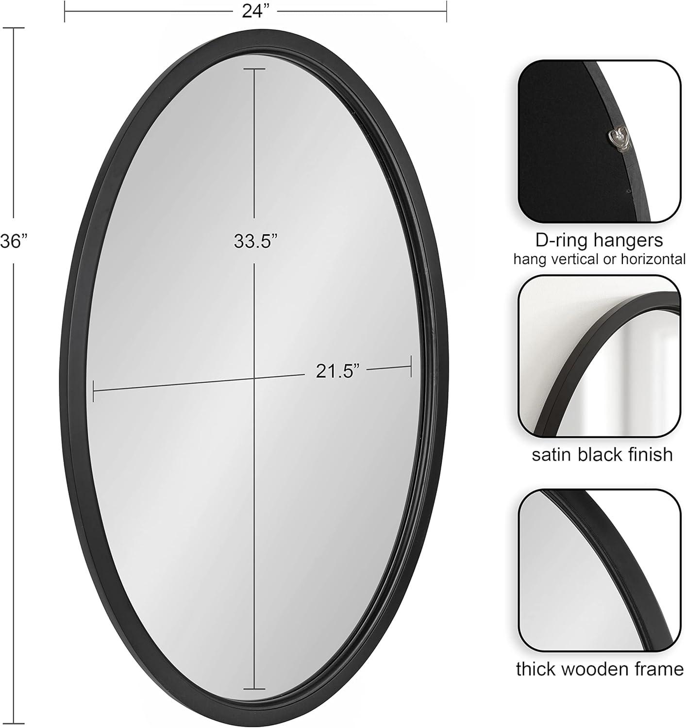 Kate and Laurel Hogan Oval Framed Wall Mirror