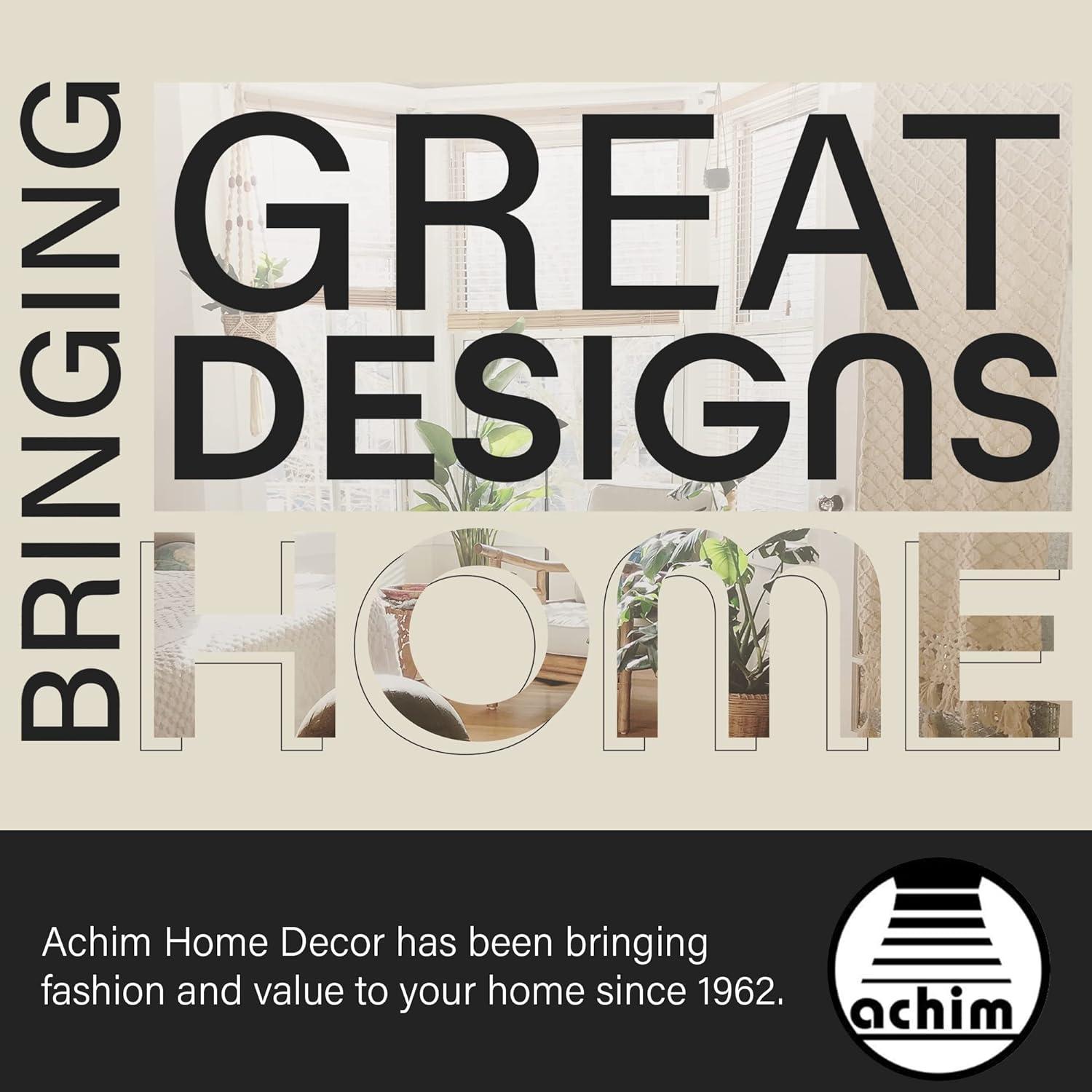 Achim Indoor/Outdoor Light Filtering Rod Pocket Curtain Pair, 1.25" x 9.25"