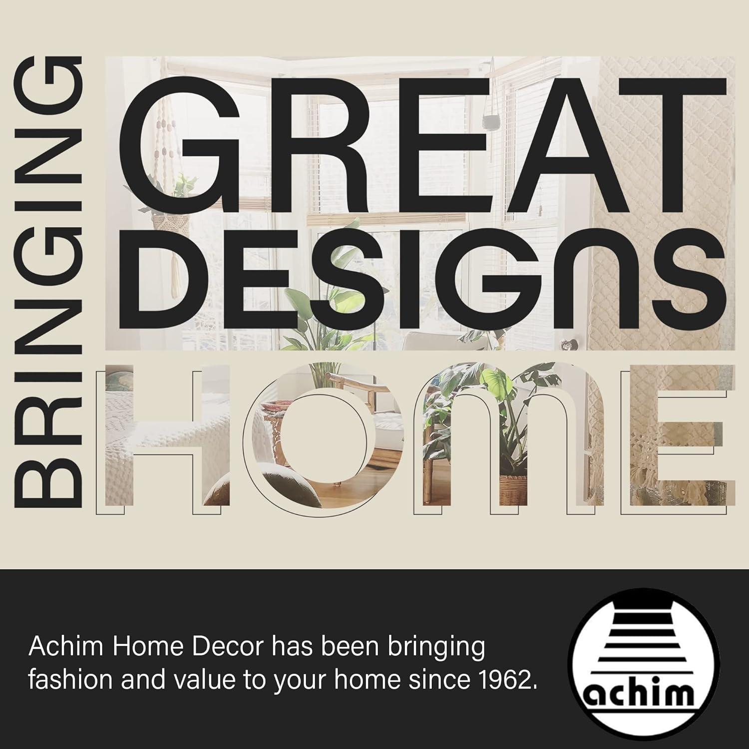 Achim Indoor/Outdoor Light Filtering Rod Pocket Curtain Pair, 1.25" x 9.25"