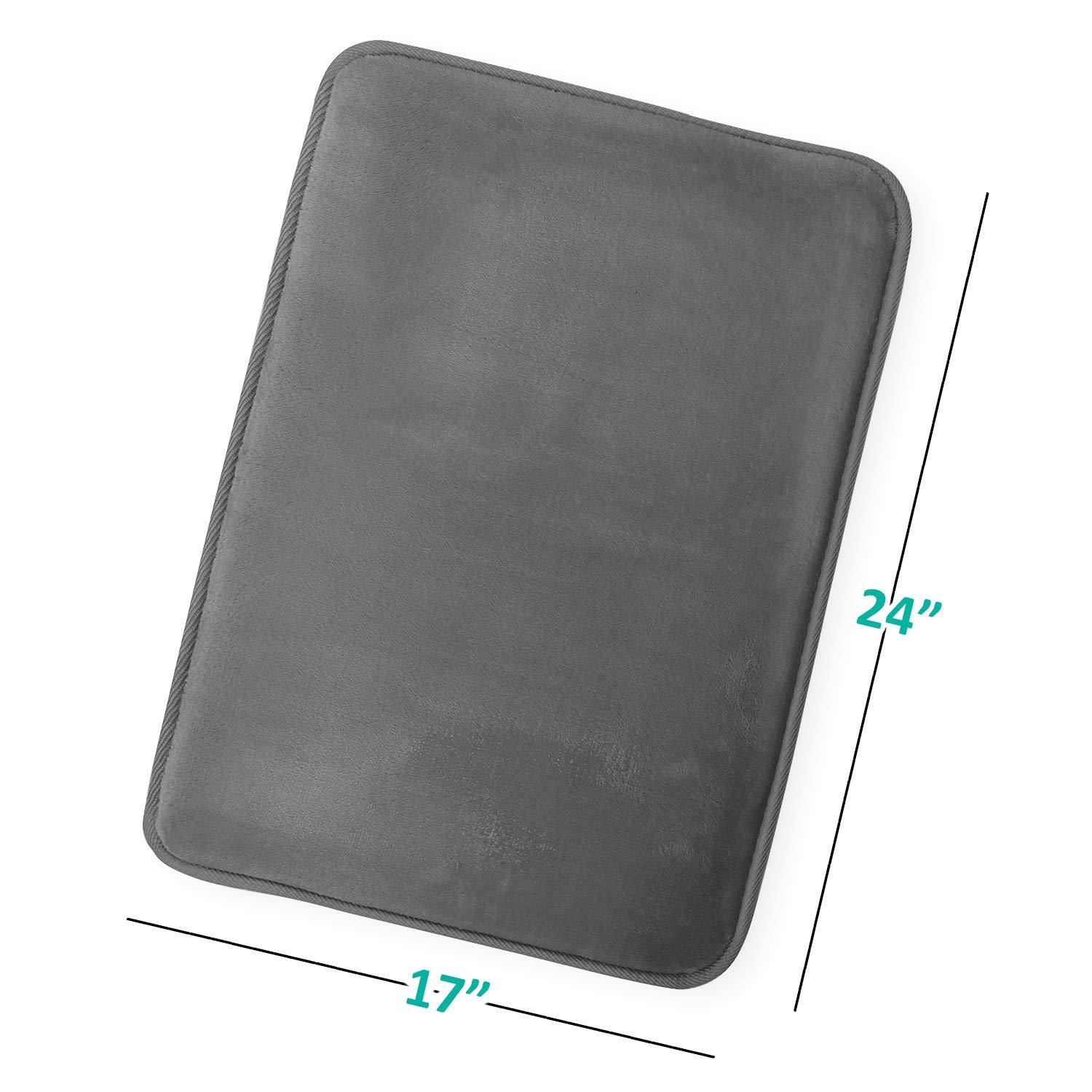 Clara Clark Ultra Soft and Absorbent Memory Foam Bath Rug Set with Non-Slip Backing