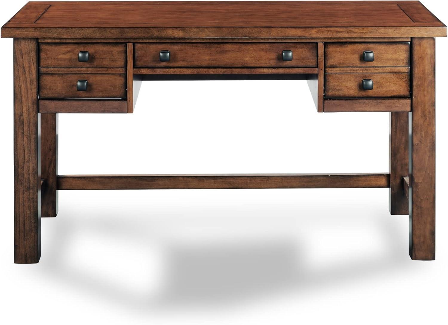 Tahoe Executive Writing Desk - Aged Maple - Home Styles: Mid-Century Modern, Hardwood Frame, Drawer Storage