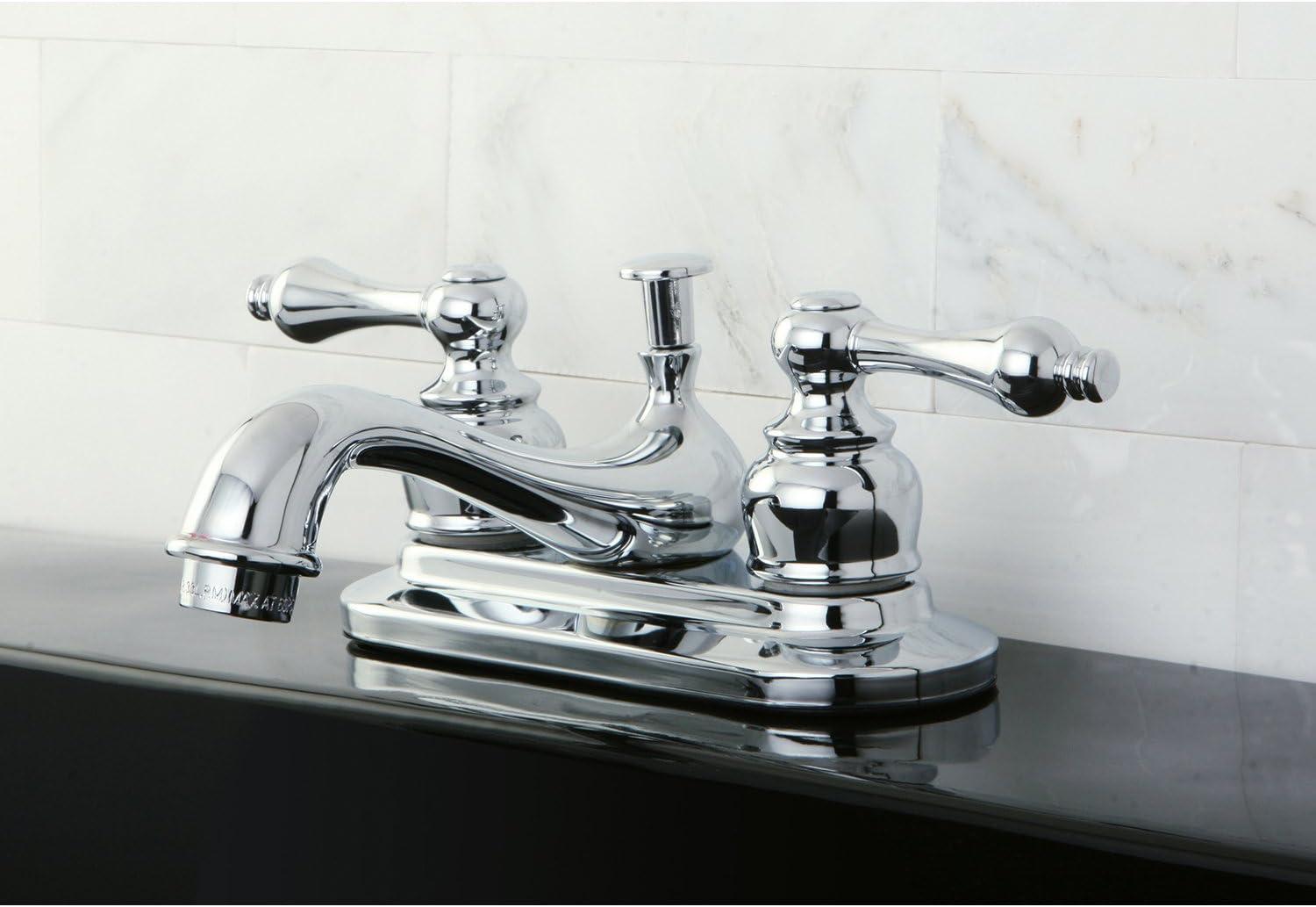 Restoration Centerset Bathroom Faucet with Drain Assembly