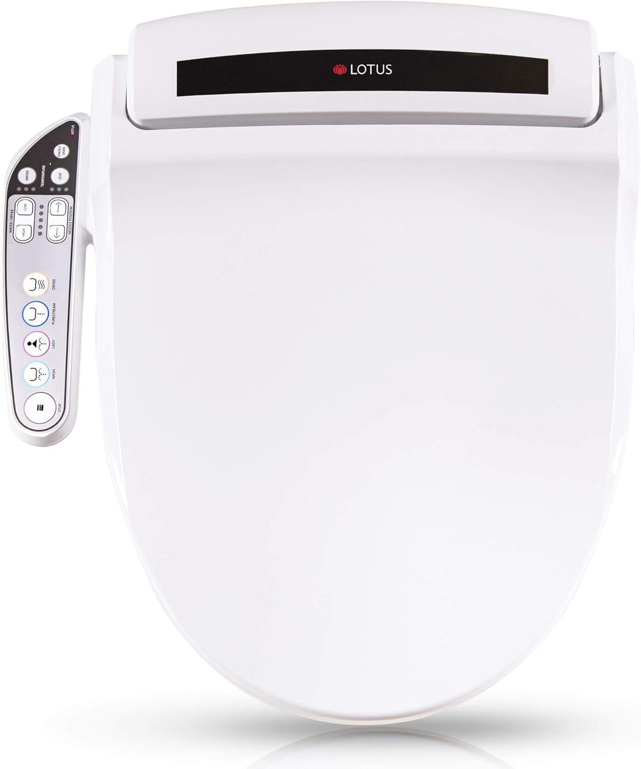 Lotus ATS-800 Round Smart Bidet Toilet Seat, White