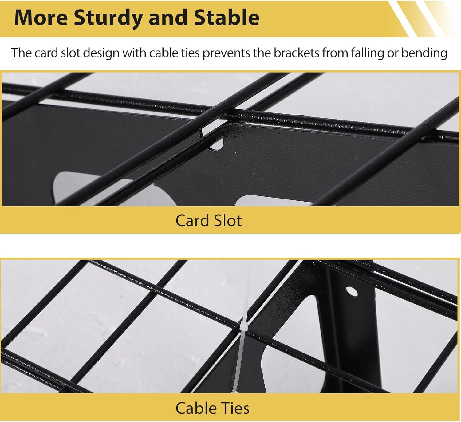 Garvee 2-Pack 1x6ft Garage Wall Shelving, Garage Storage Wall Garage Shelves for Wall Storage, 600lbs Load Capacity, 12-inch-by-72-inch