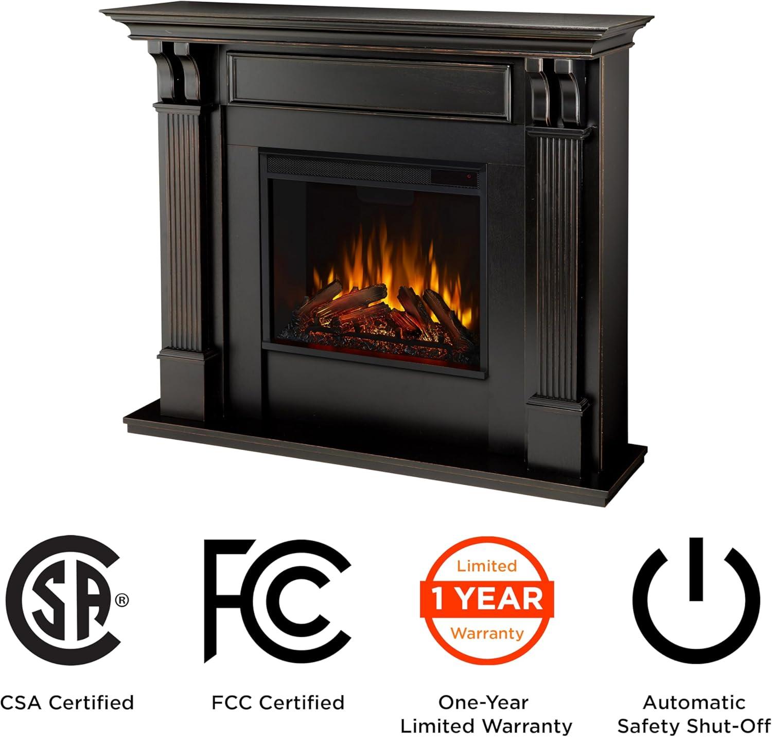 Ashley Blackwash 48" Electric Fireplace with Mantel