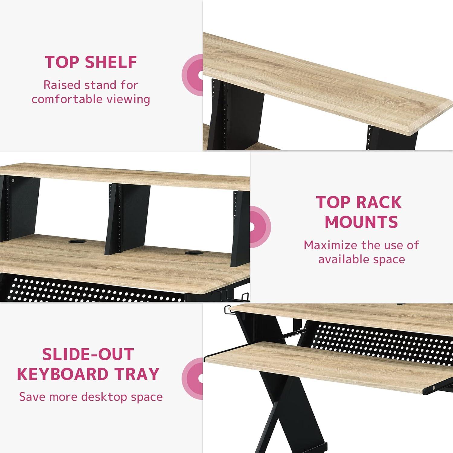Humanity 47" Decorative Bookshelf Natural and Black - Acme Furniture