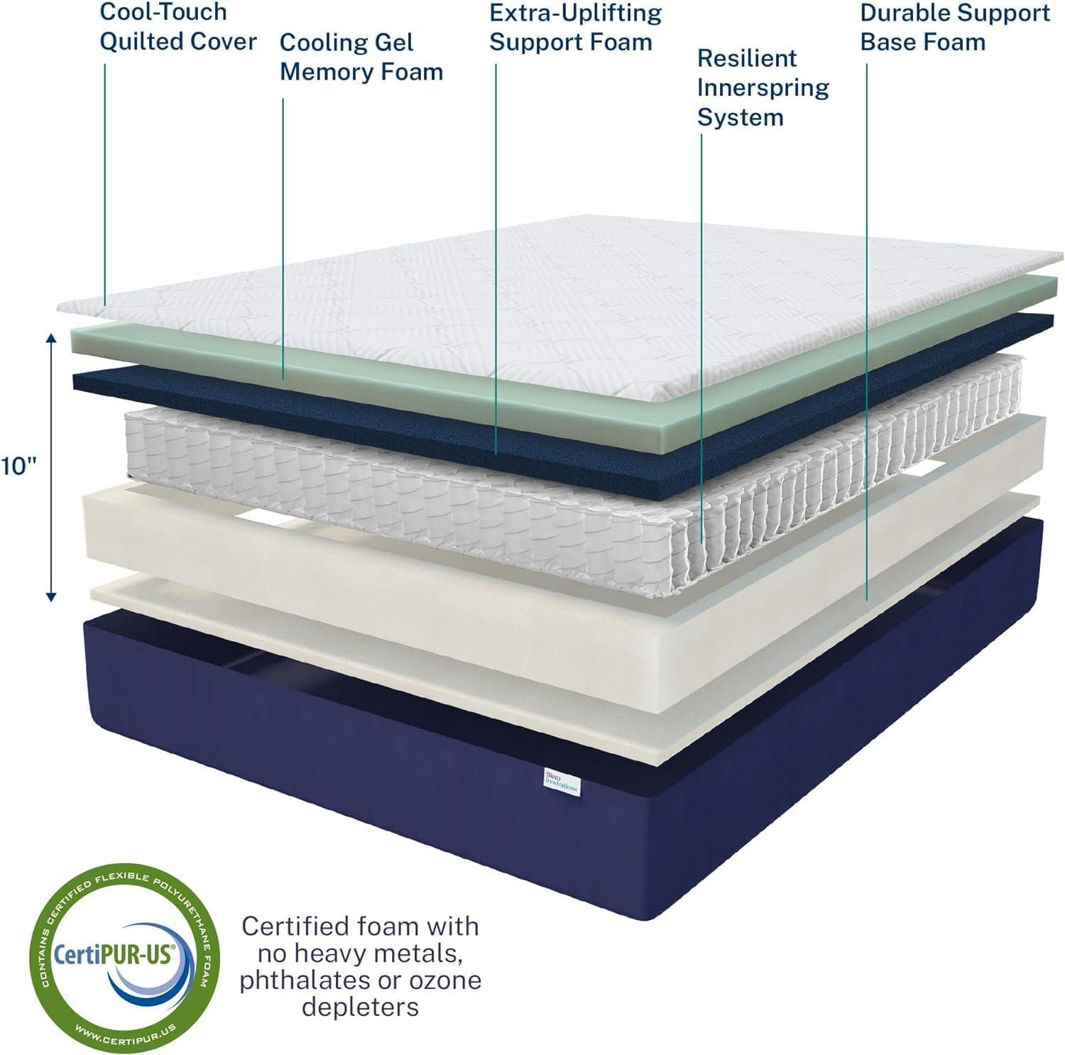 Sleep Innovations Marley 10" Medium Firm Hybrid Mattress
