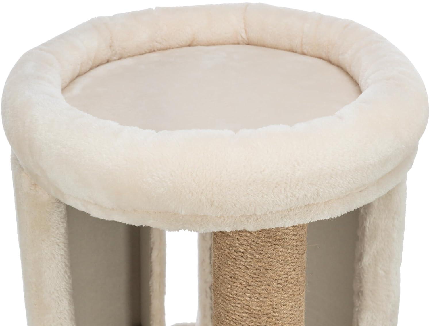 TRIXIE TRIXIE Giorgia 32-in Cat Tower, Combo Plush & Sisal Covered Surfaces, Scratching Posts, Indoor Cat Condo with Padded Bed