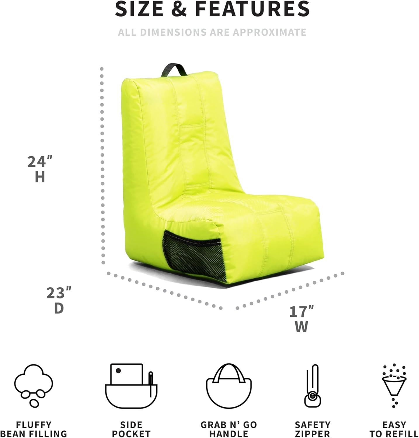 Big Joe Bean Bag Video Lounger, Durable Polyester Nylon Blend, 2 feet