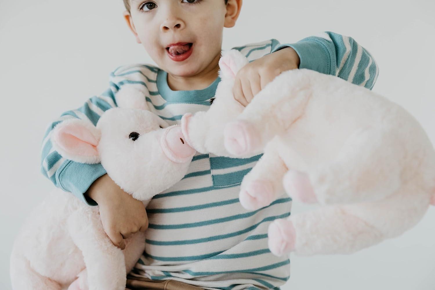 The Petting Zoo Pig Stuffed Animal Plushie, Gifts for Kids, Wild Onez Farm Animals, Pig Plush Toy 12 inches