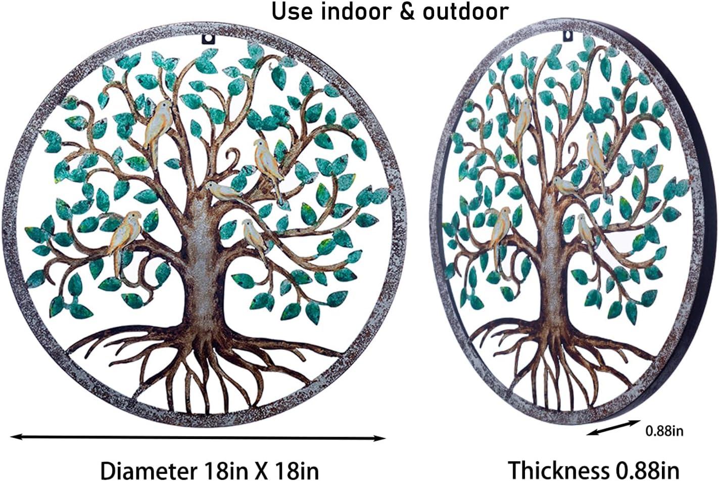 COBEKY Decor Wall Hanging For Living Room Bedroom Garden Porch Patio Office Home Decor, 18In X 18In X 0.88 In