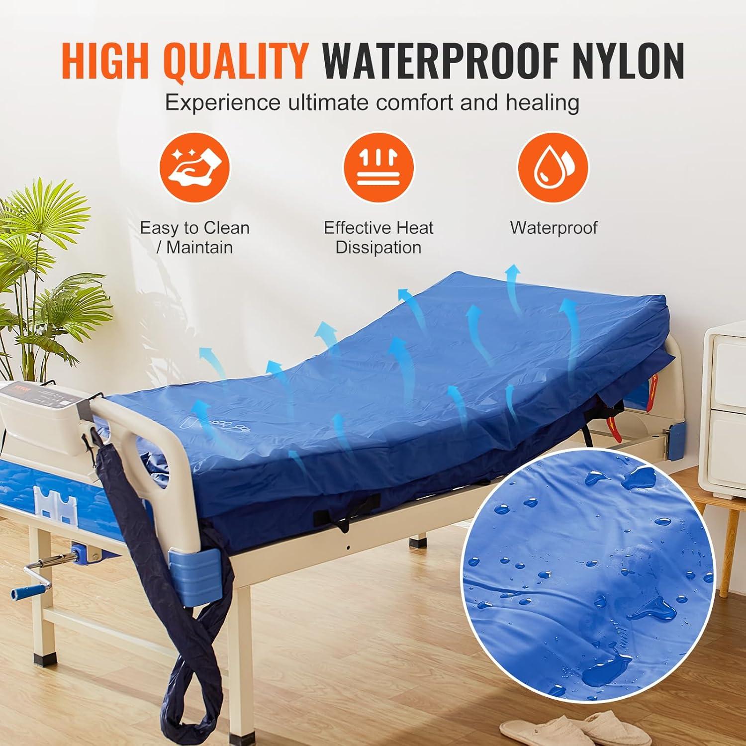 Blue Nylon TPU Dual-Layer Alternating Pressure Mattress with Electric Pump