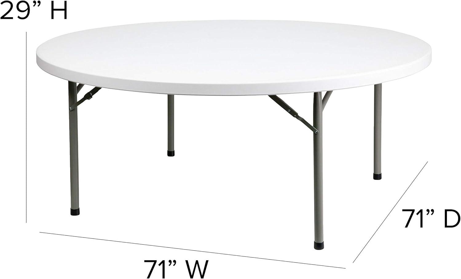 Noah 6-Foot Round Plastic Banquet Folding Table - Event Table