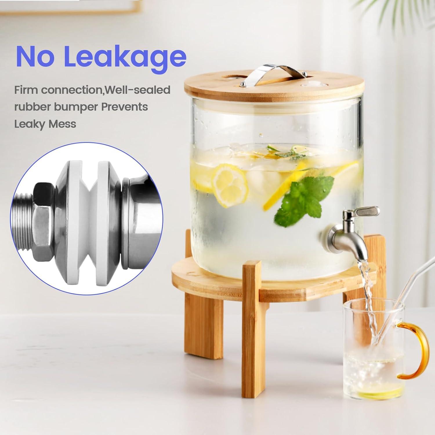 Polished Stainless Steel Beverage Dispenser Replacement Spigot Set