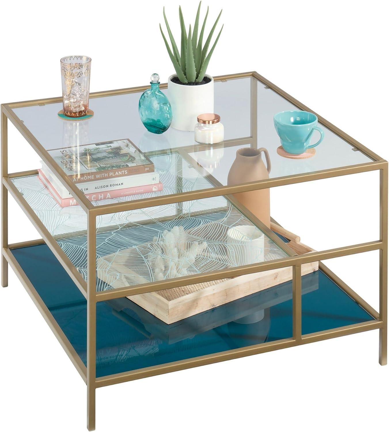 Coral Cape Coffee Table Satin Gold - Sauder