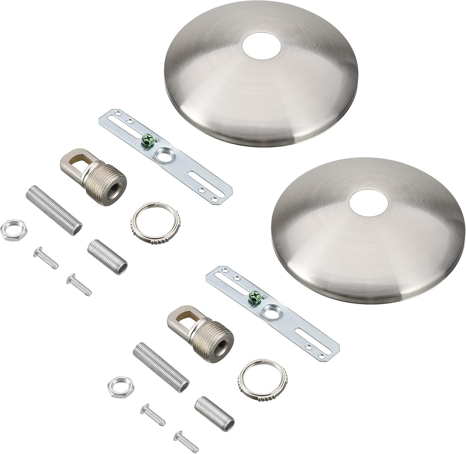 Aspen Creative 21511-12 Canopy Kit, 5"D with Collar Loop, 1" Center Hole, Oil Rubbed Bronze, 2PK