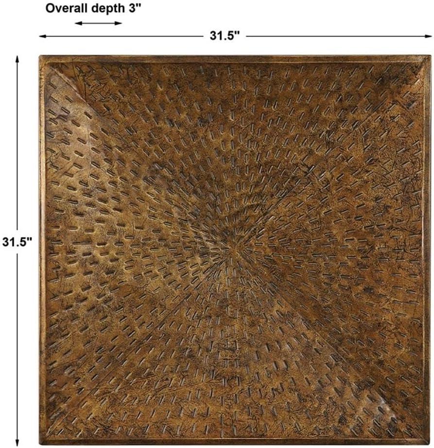 Uttermost Blaise 31 1/2" Square Bronze Metal Wall Art