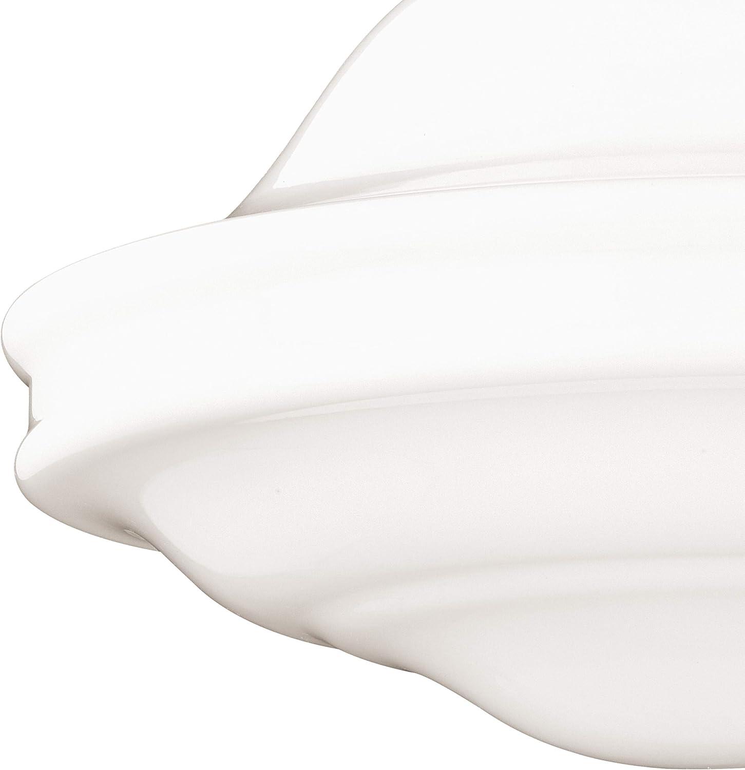 Vaxcel Huntley 12-in W Bronze Farmhouse Schoolhouse Semi Flush Mount Ceiling Light White Glass