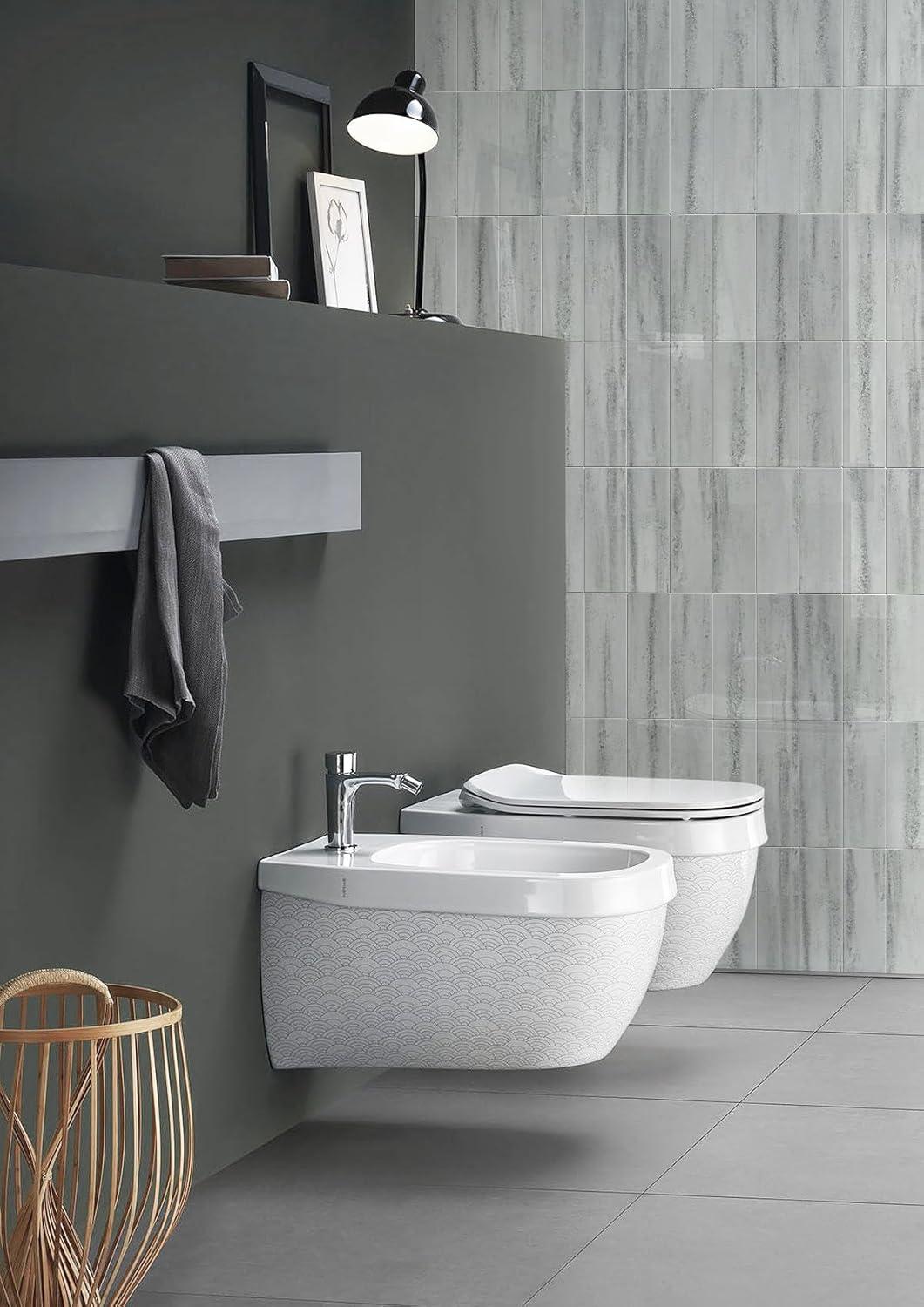 Avant Decor | 24 Stone Composite Subway Texture Tiles | Peel and Stick Kitchen Backsplash | 4" x 12" | Bex Metro Glossy Alpine | 8 sqft