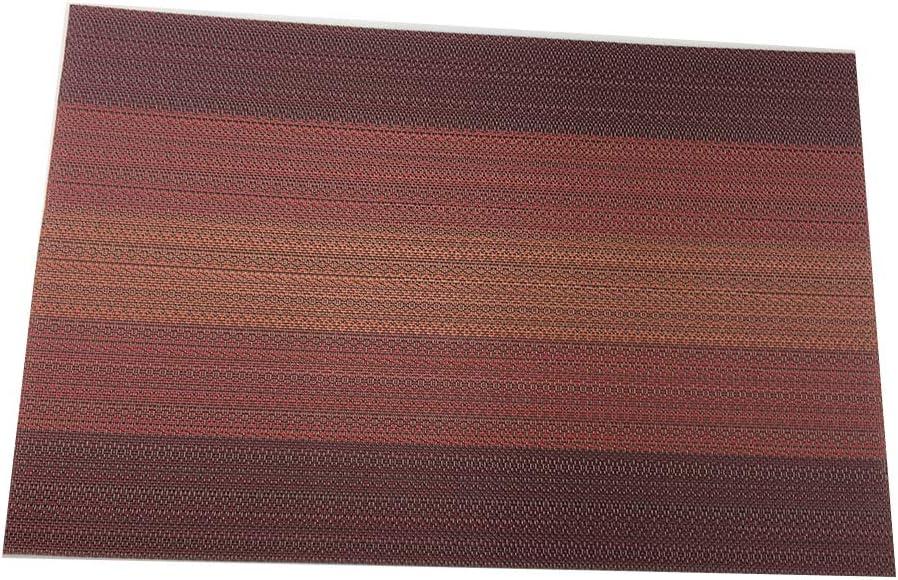 Red Vinyl Placemats Set of 6 | PVC Dining Table Placemat for Home, Kitchen, and Office | Waterproof & Easy to Clean