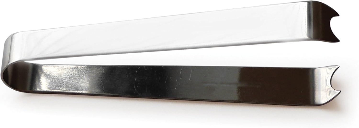 RSVP International Endurance® Cocktail Ice Tongs, Stainless Steel, 5.25" | Modern Design & Appeal | Dishwasher Safe