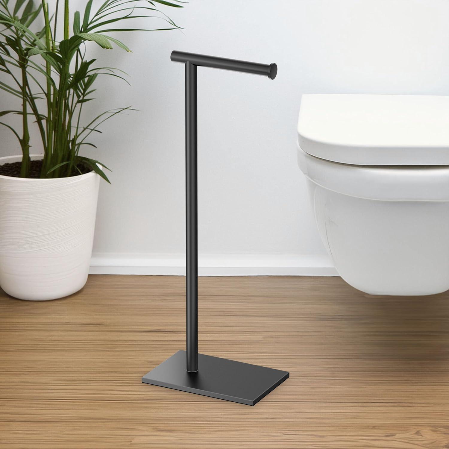 Latitude II Free Standing 22.25"H Toilet Paper Holder with Weighted Base | Toilet Paper Roll Holder Stand