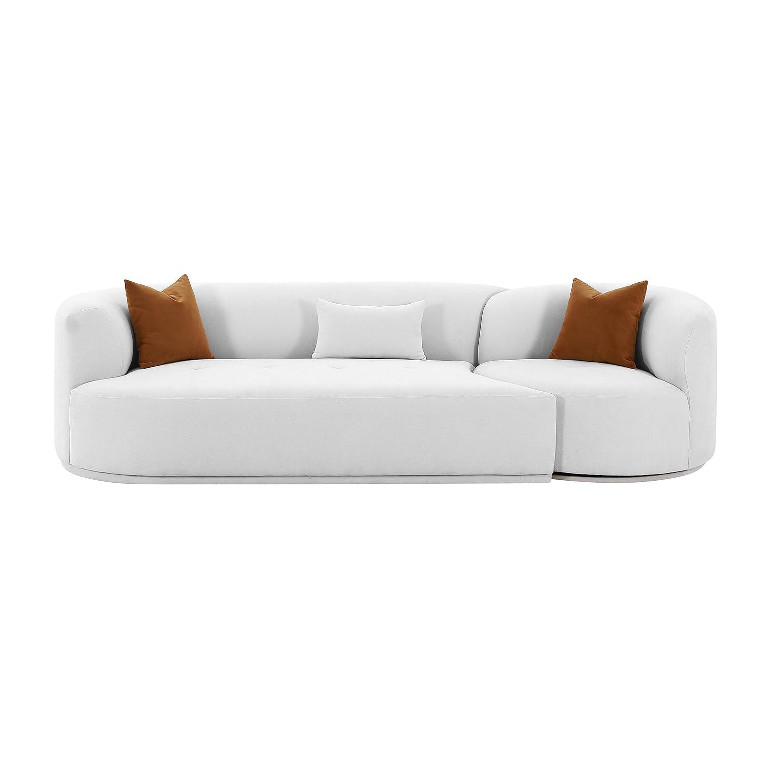 Fickle Boucle 2-Piece Modular RAF Sofa