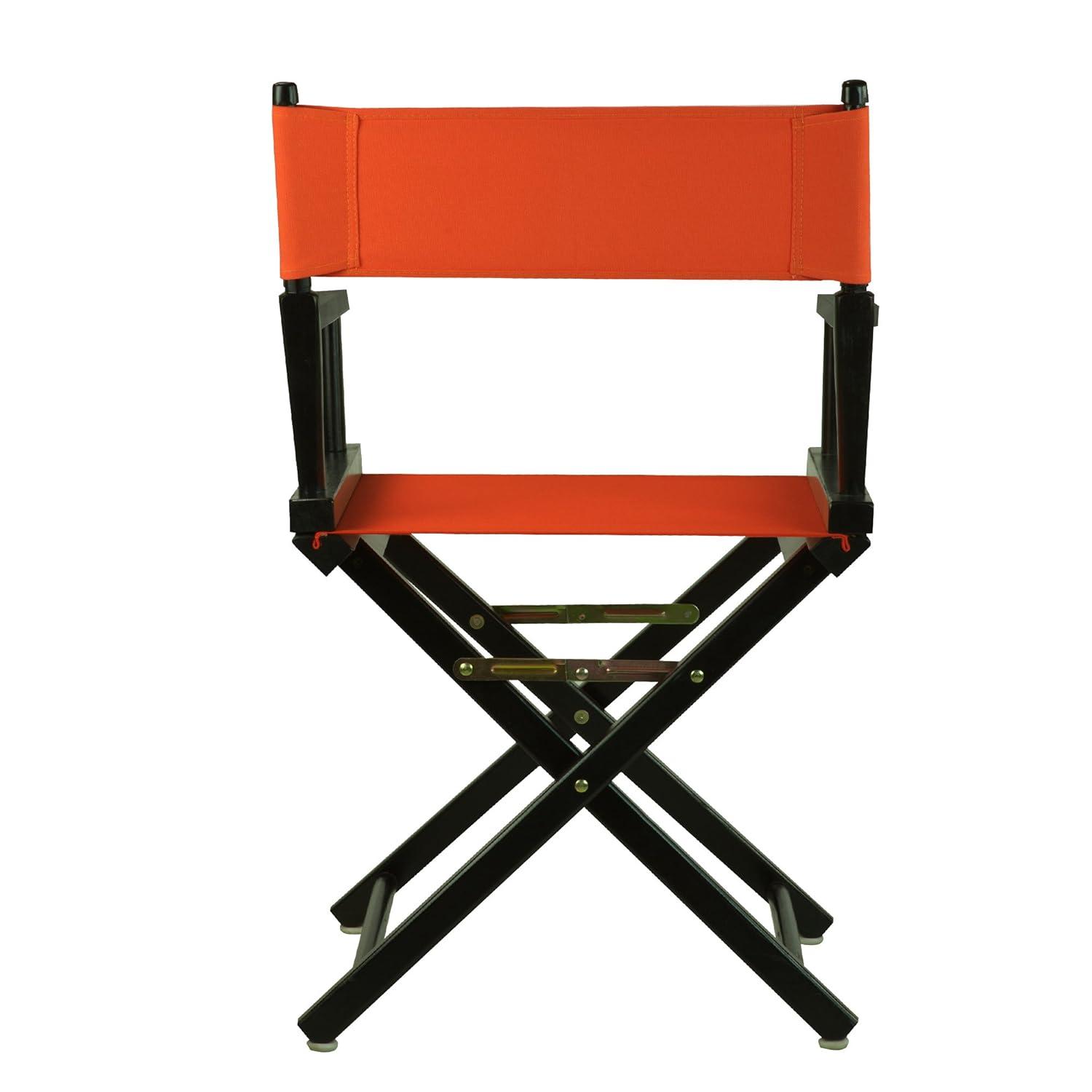 "18" Director's Chair Black Frame-Orange Canvas"
