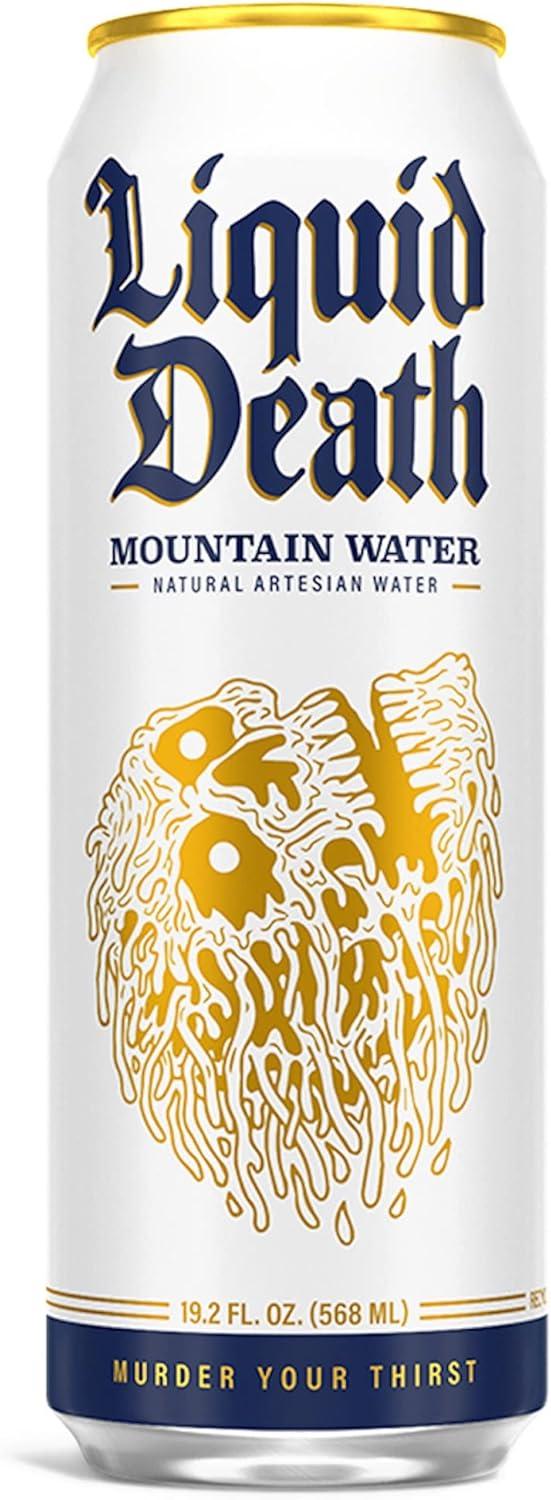 Liquid Death, Still Mountain Water, 8-Pack (19.2oz Cans), Real Mountain Source, Infinitely Recyclable Cans