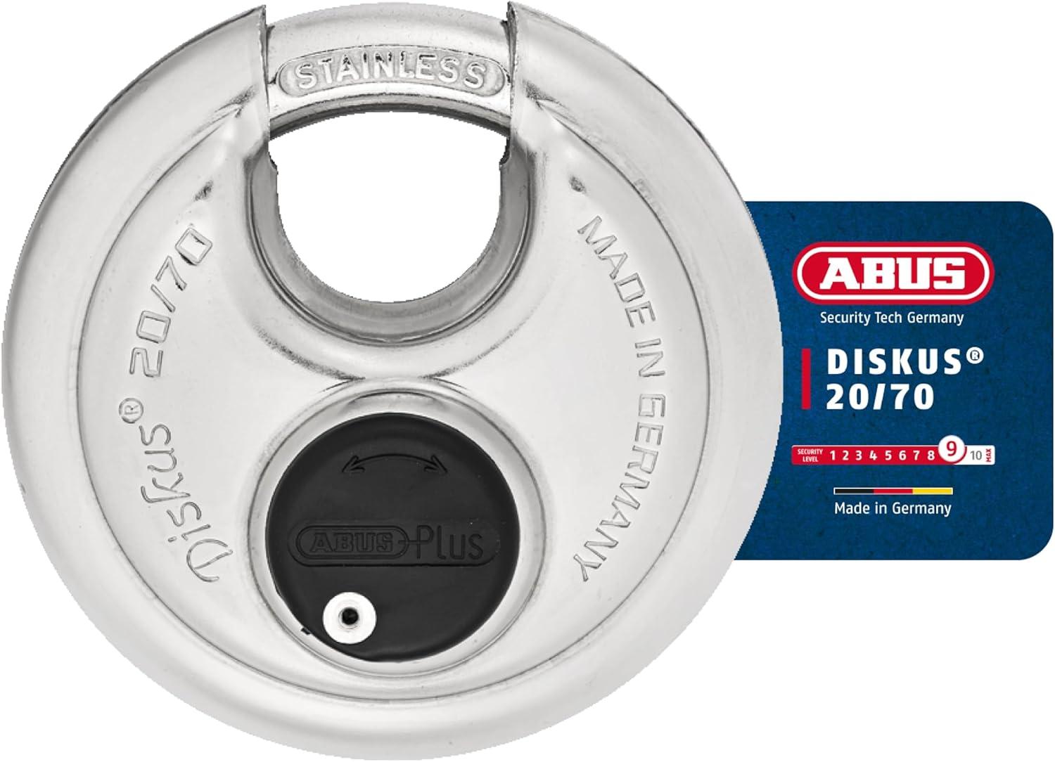 ABUS 20/70 Stainless Steel Round Disk Padlock