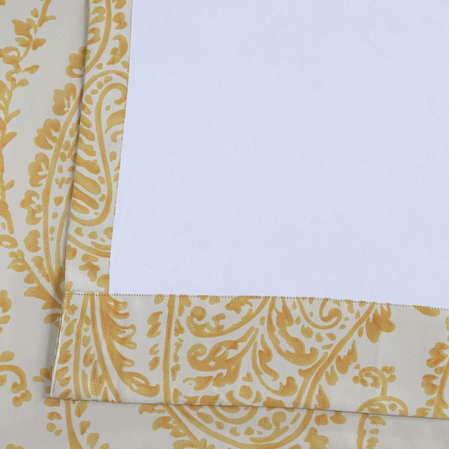 Tea Time Yellow Gold Blackout Polyester Window Panel