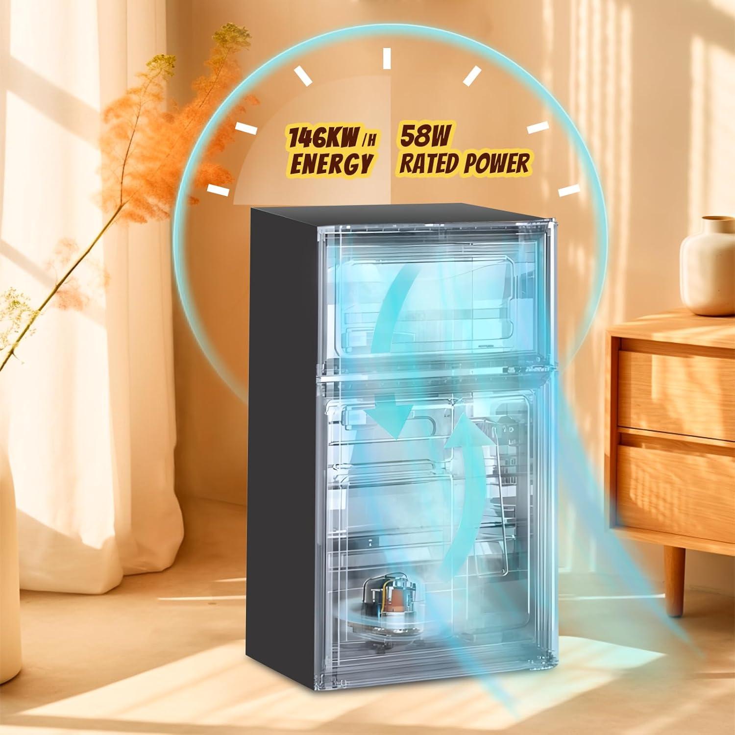 DEMULLER DEMULLER Arcticfresh Storage Suite 2.4 Cubic Feet Freestanding Mini Fridge with Freezer