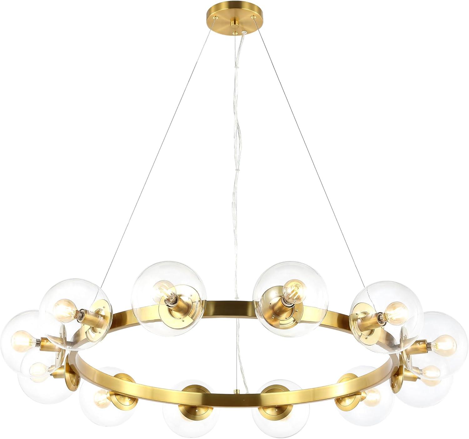 Rylian 12 Light 38" Chandelier - CHA4063 - Brass - Safavieh