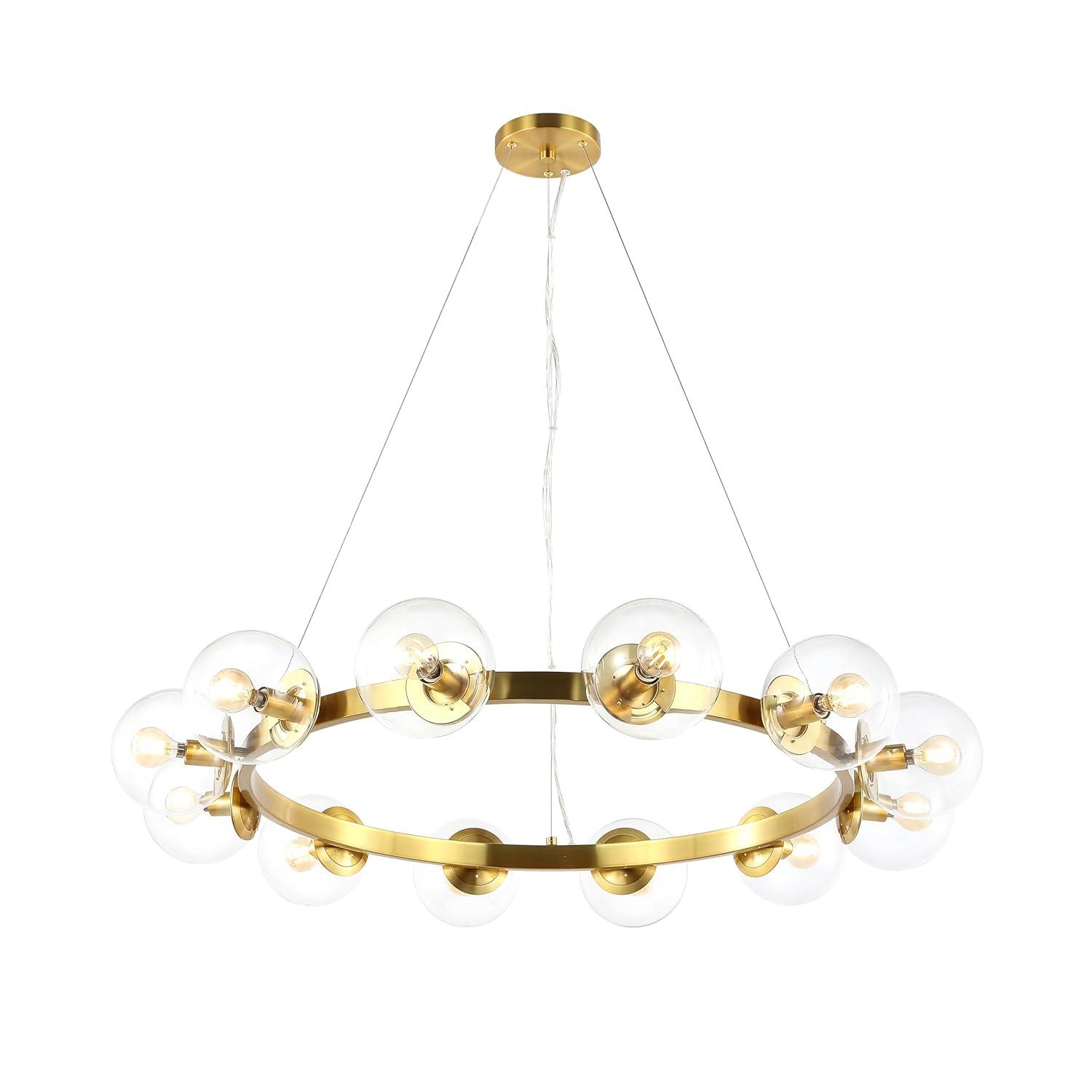 Rylian 12 Light 38" Chandelier - CHA4063 - Brass - Safavieh
