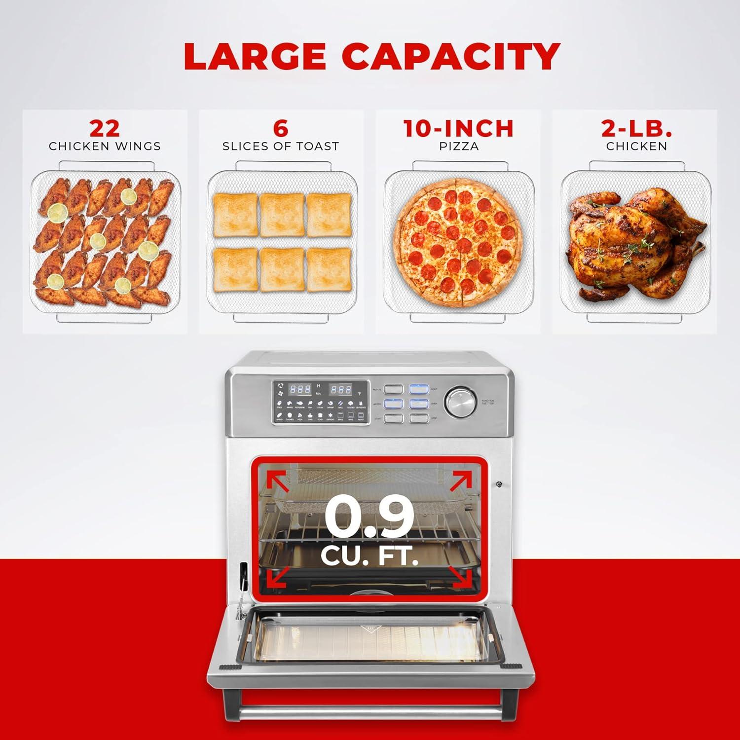 CUCKOO 1700W 27.5qt Countertop Convection Air Fryer Toaster Oven Stainless Steel Finish: cETLus Listed, Dishwasher-Safe Parts