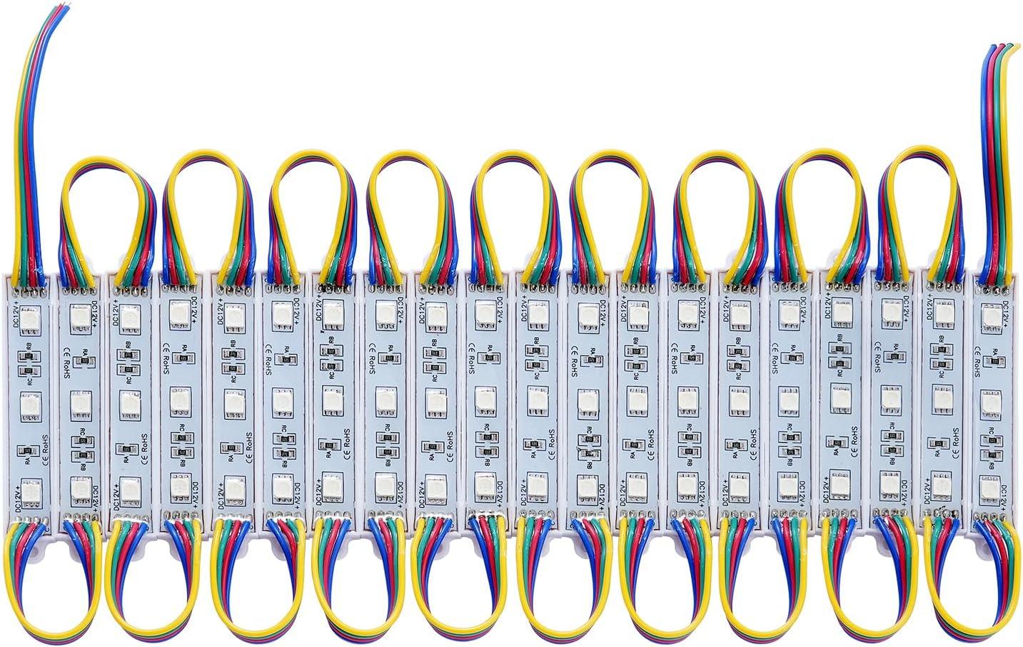 KFFKFF LED Storefront Lights 80PCS 41 ft LED Module Lights 3-LED 5050 SMD RGB