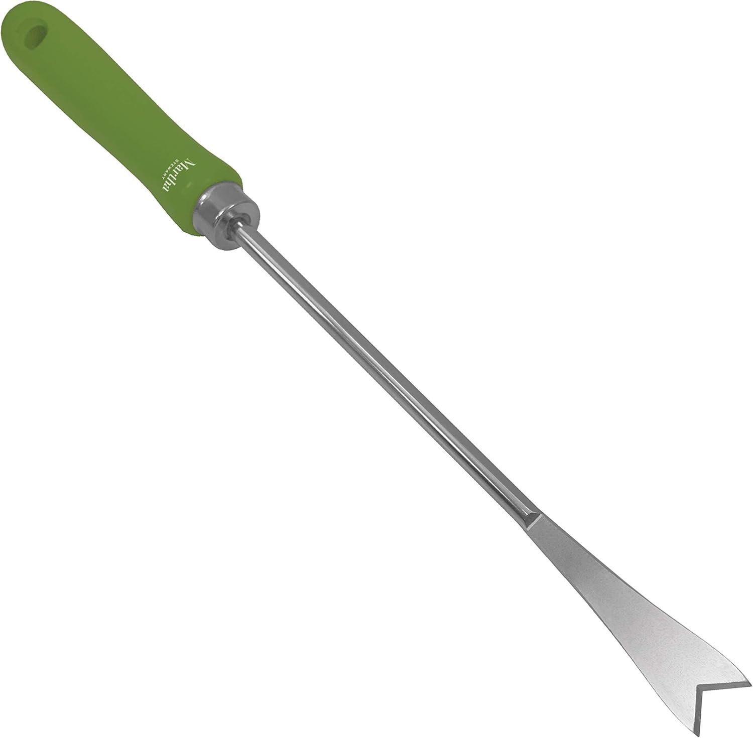 Green Hardwood Handle Steel Mini Weeder, 13.5 in