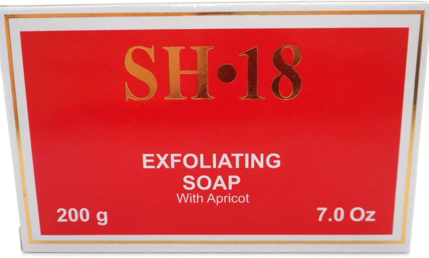 SH 18 Exfoliating Soap with Apricot, Red, 200 Gms