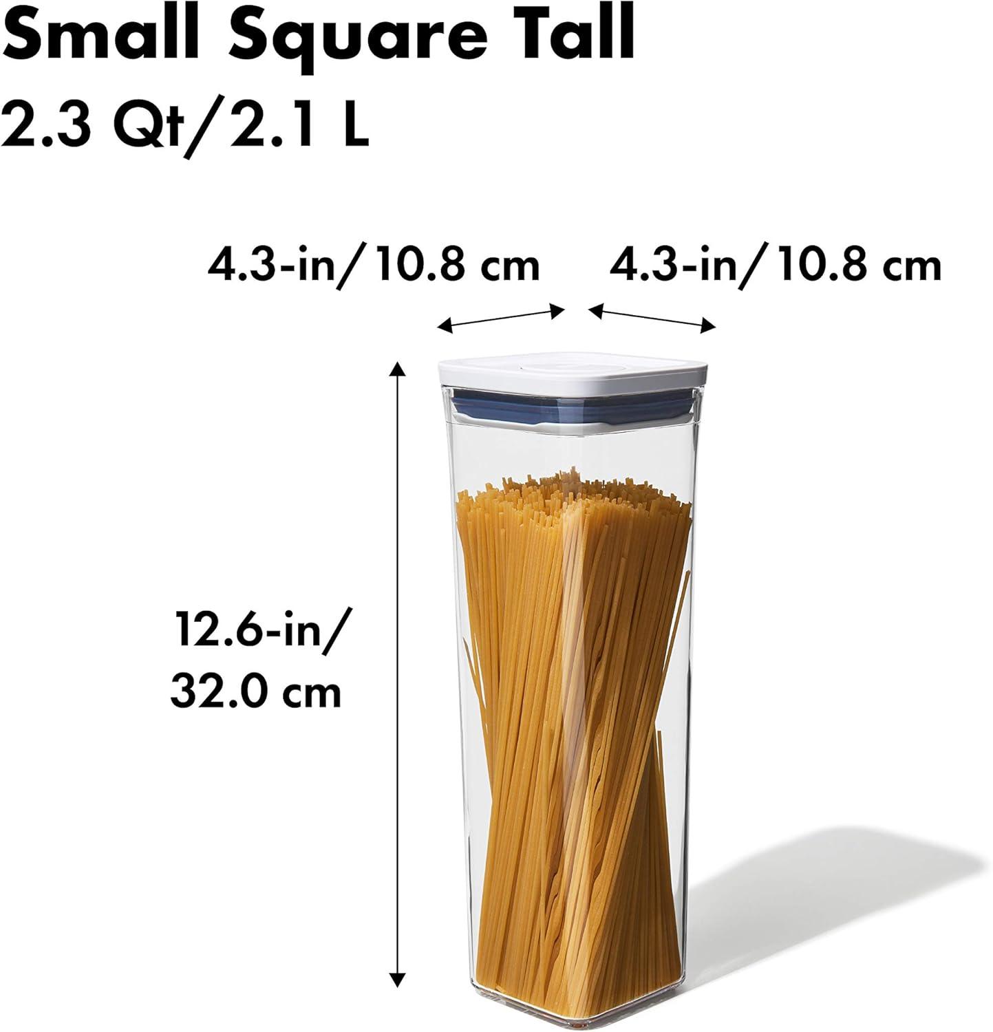 Clear Tall Plastic Airtight Food Storage Container