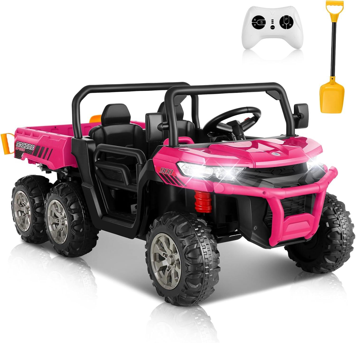 Himimi Delia Himimi 24 Voltage  Ride On Dump Truck, 2 Seater Kids UTV with Electric Dump Bed, Remote Control