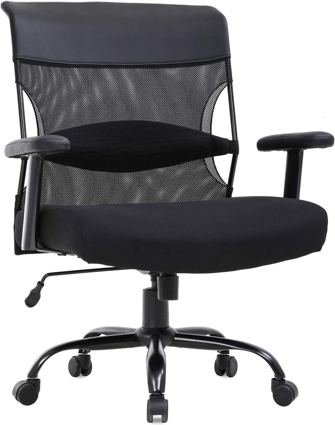 Black Mesh Adjustable Swivel Executive Office Chair