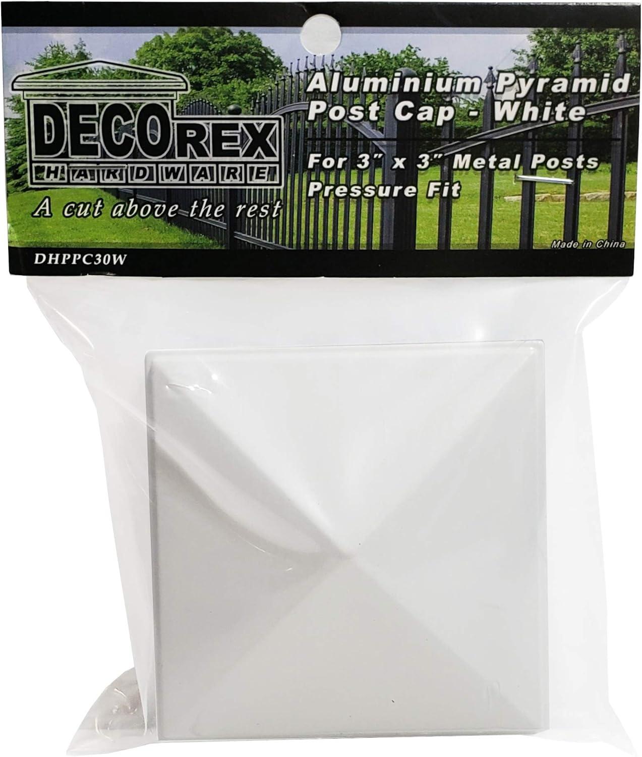 2" x 2" Aluminium Pyramid Post Cap for Metal Posts - Pressure Fit - White