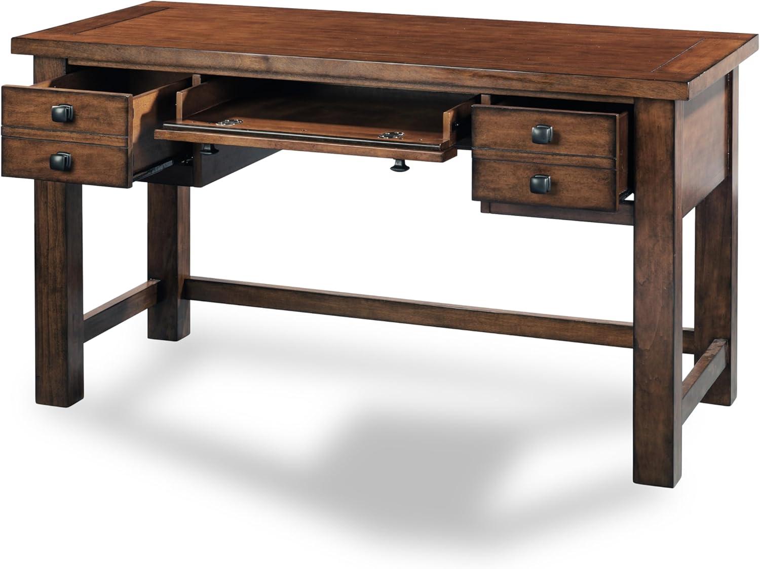 Tahoe Executive Writing Desk - Aged Maple - Home Styles: Mid-Century Modern, Hardwood Frame, Drawer Storage