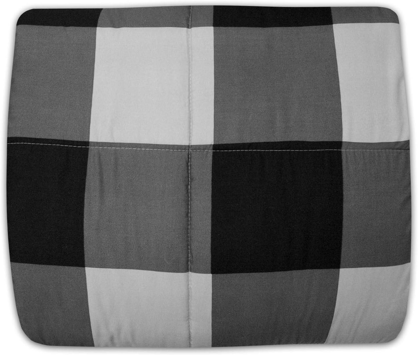 Sweet Home Collection 4 Piece Buffalo Plaid Printed Comforter, Shams & Throw Pillow Set