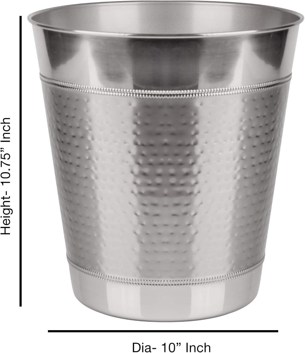 Hudson Bathroom Wastebasket - Nu Steel