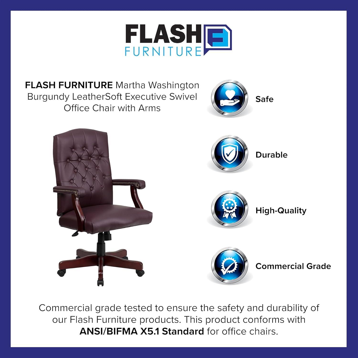 Flash Furniture Executive Swivel Office Chair with Arms