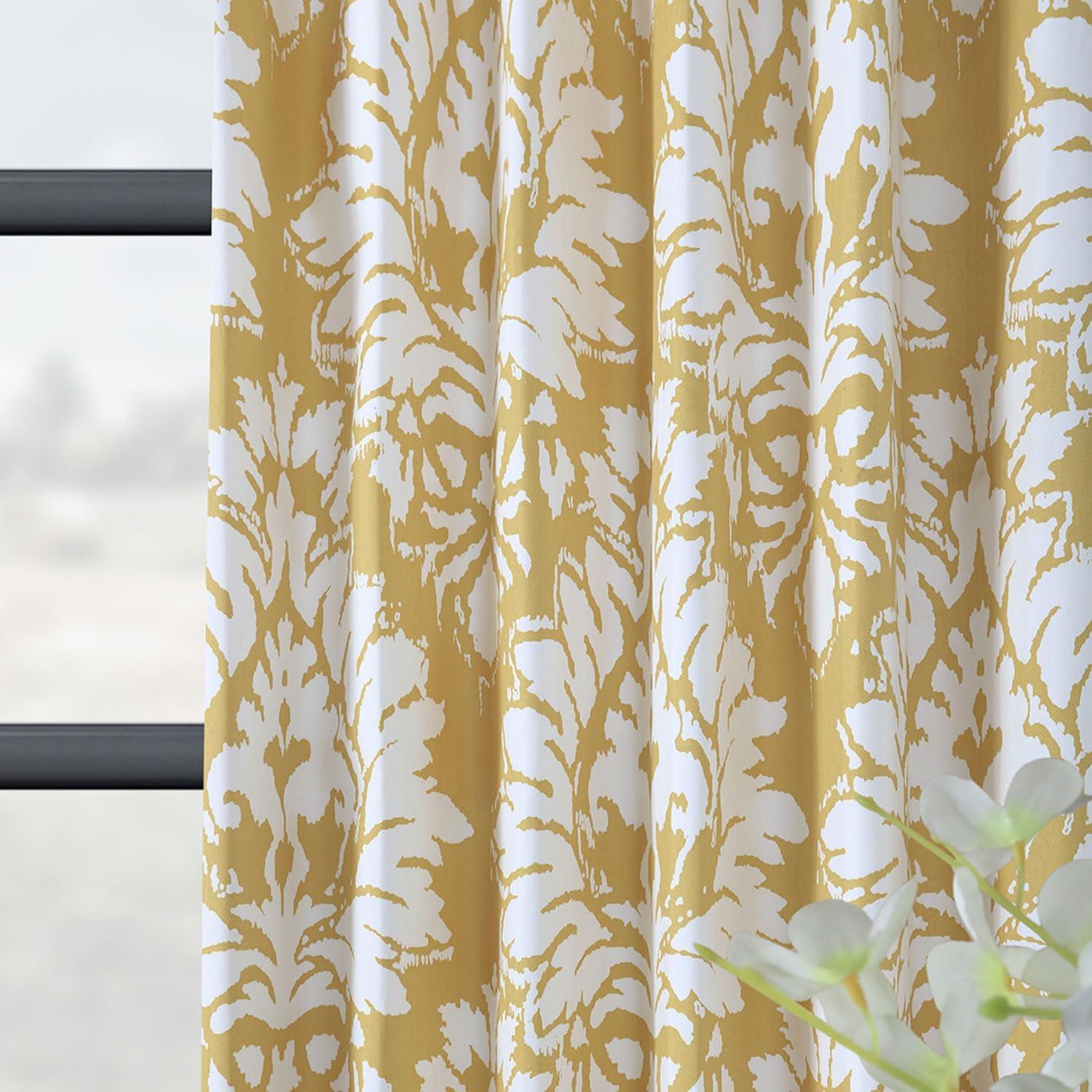 Lacuna Sun Printed Cotton Twill Curtain (1 Panel), Lacuna Sun, 50W X 108L