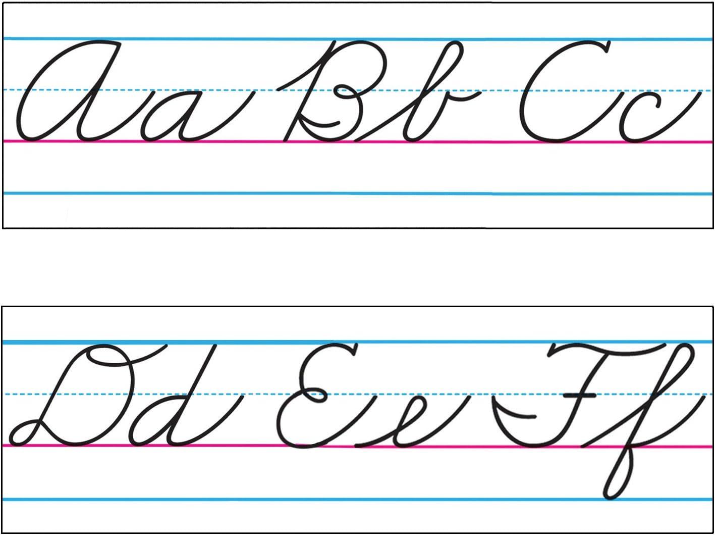 TREND Basic Alphabet Zaner-Bloser Cursive Bulletin Board Set