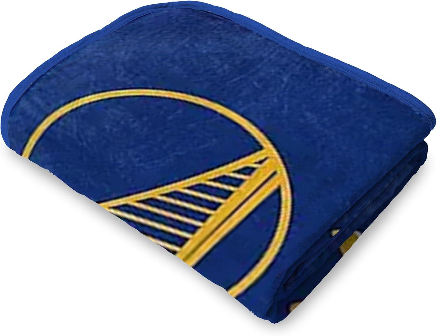 Golden State Warriors Blue and Gold Polyester Throw Blanket